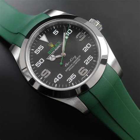 rubber b strap for rolex air king|rolex air king rubber straps.